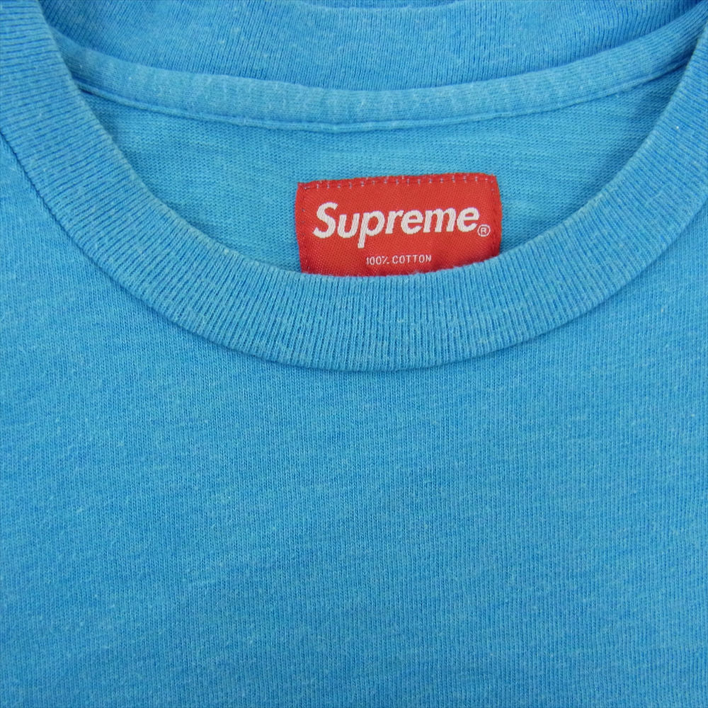 Supreme シュプリーム 18SS Overdyed Pocket 半袖 Tee Tシャツ ライトブルー系 M【中古】