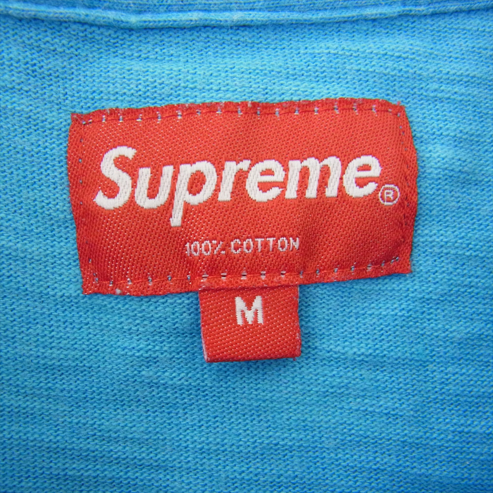 Supreme シュプリーム 18SS Overdyed Pocket 半袖 Tee Tシャツ ライトブルー系 M【中古】