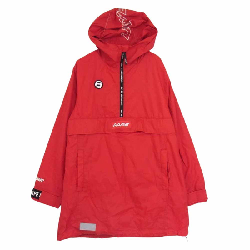 Aape BY A BATHING APE ナイロン プルオーバー ジャケット レッド系 XS【中古】