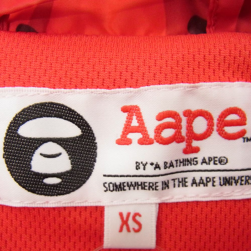 Aape BY A BATHING APE ナイロン プルオーバー ジャケット レッド系 XS【中古】