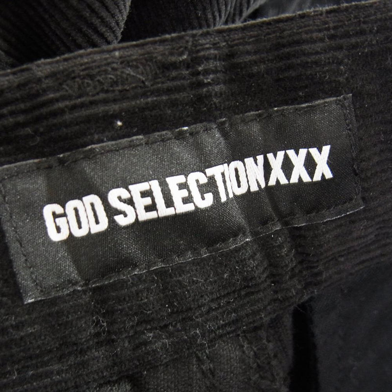 GOD SELECTION XXX ゴッドセレクション コーデュロイ クロップド パンツ ブラック系 S【中古】