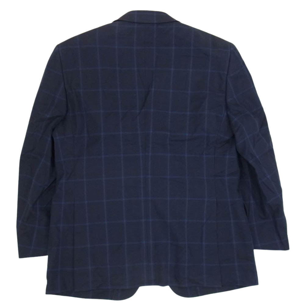 Aquascutum アクアスキュータム 6601412 チェック コットン ジャケット 94AB4 ネイビー系【中古】