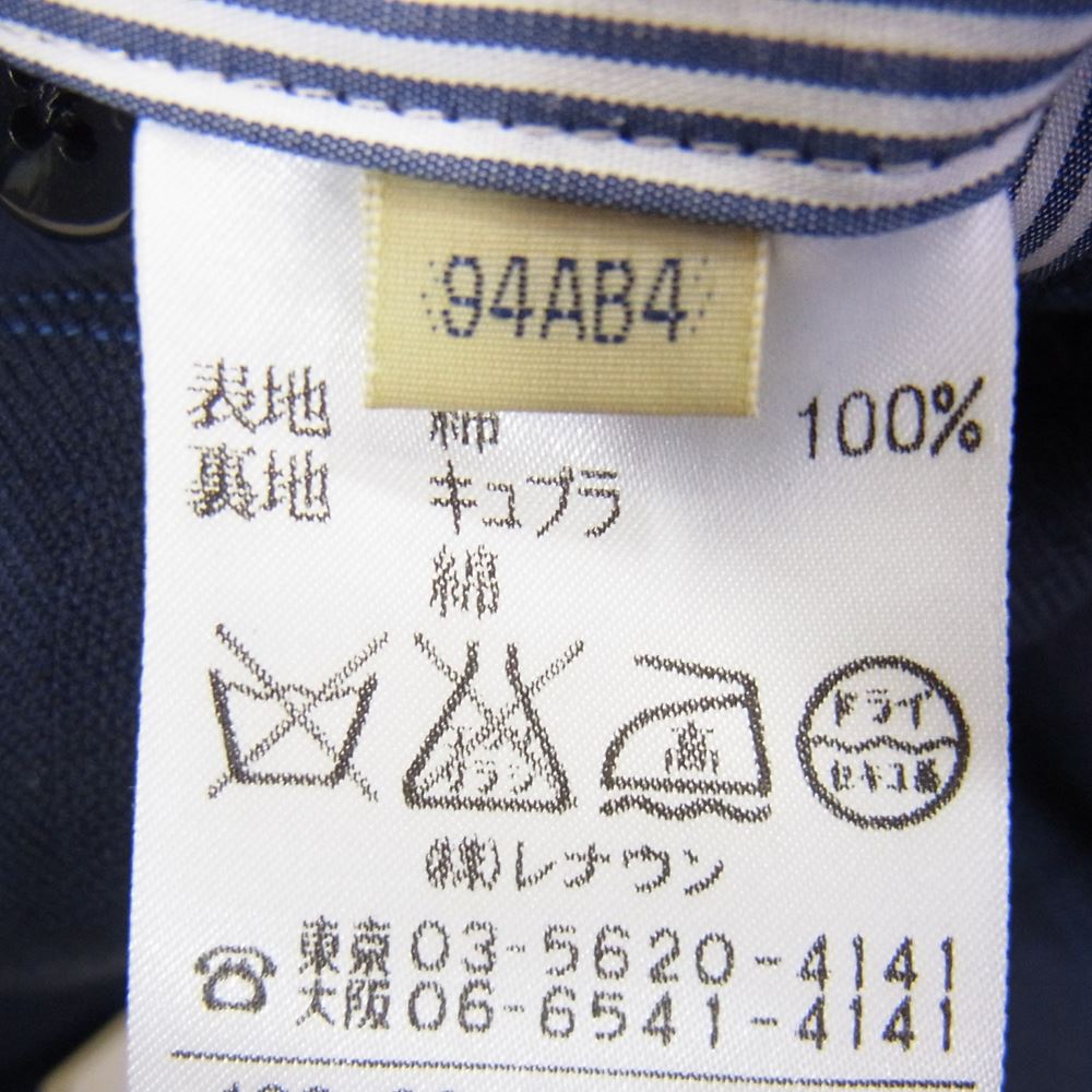 Aquascutum アクアスキュータム 6601412 チェック コットン ジャケット 94AB4 ネイビー系【中古】