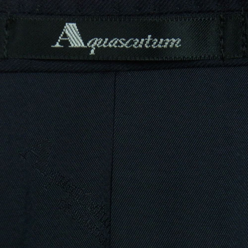 Aquascutum アクアスキュータム 7081640 テーラード ジャケット 98BB4 ネーム刺繍あり 日本製 ダークネイビー系 38 BB4【中古】