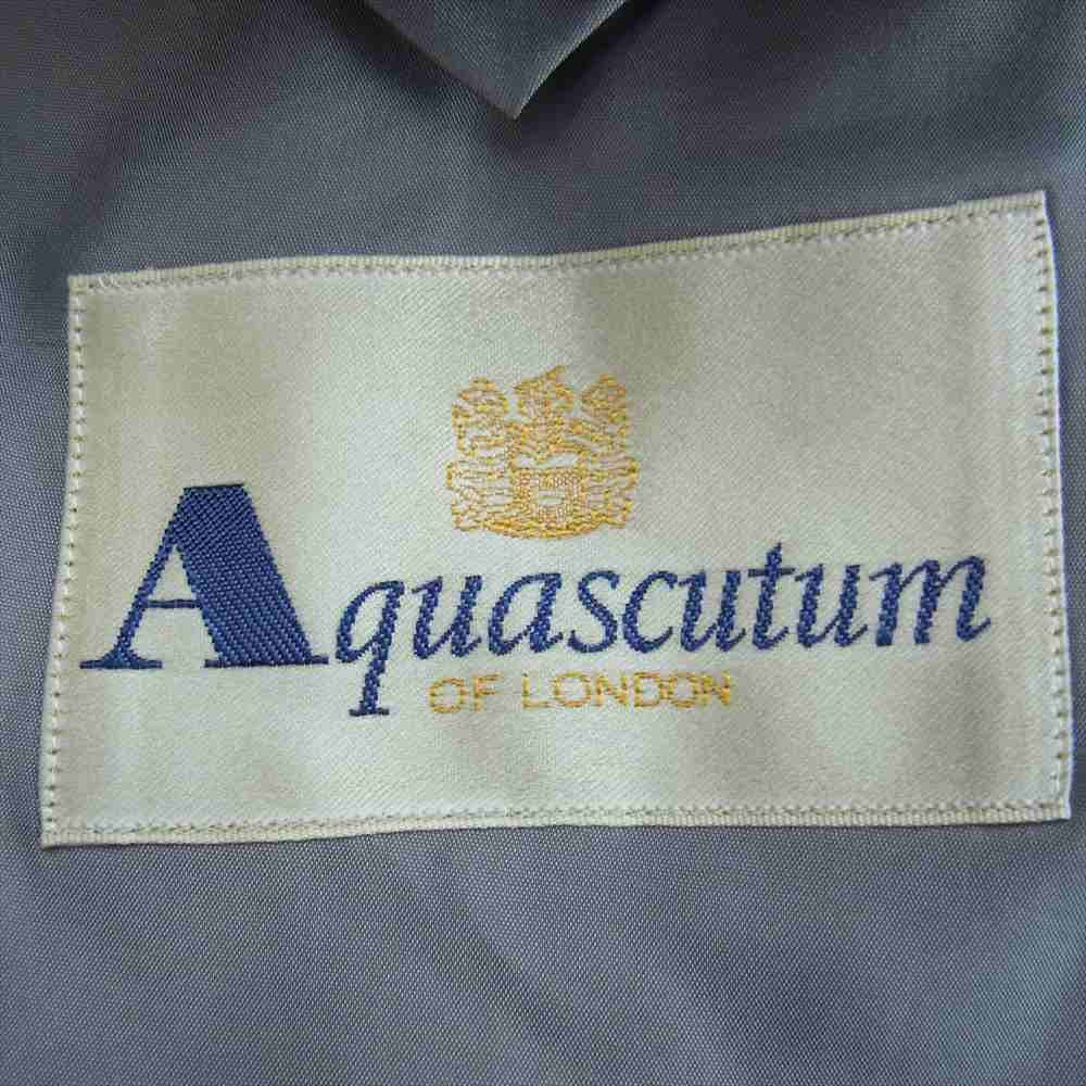 Aquascutum アクアスキュータム 6684201 ウール ダブル ジャケット スラックス セットアップ グレー 94AB4 ※ネーム刺繍あり グレー系【中古】