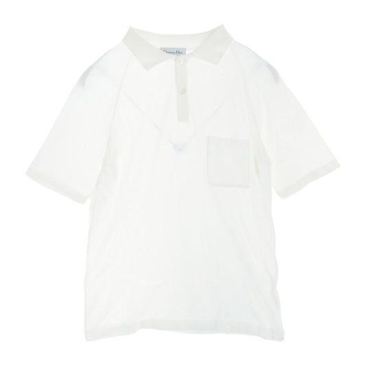 Christian Dior クリスチャンディオール S9806 ディオールムッシュタグ CD ICON アイコン 半袖 ポロシャツ ホワイト系 M【中古】