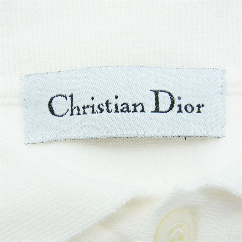Christian Dior クリスチャンディオール S9806 ディオールムッシュタグ CD ICON アイコン 半袖 ポロシャツ ホワイト系 M【中古】