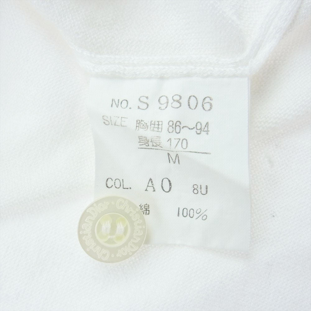 Christian Dior クリスチャンディオール S9806 ディオールムッシュタグ CD ICON アイコン 半袖 ポロシャツ ホワイト系 M【中古】