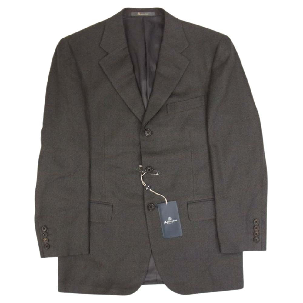 Aquascutum アクアスキュータム 6001422 シルク ジャケット グレー チェック 92A5 ※ネーム刺?あり グレー系【極上美品】【中古】