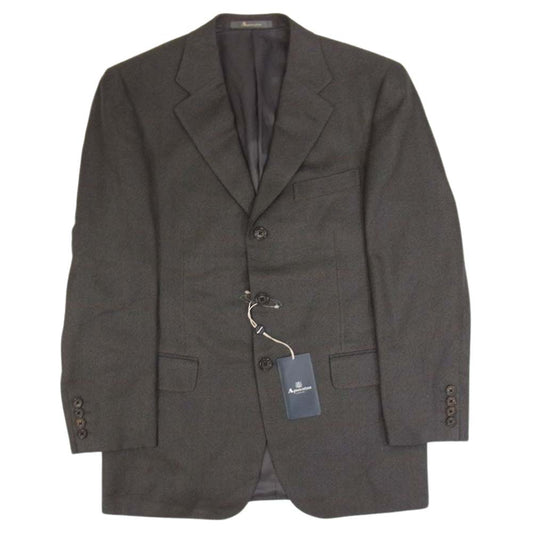 Aquascutum アクアスキュータム 6001422 シルク ジャケット グレー チェック 92A5 ※ネーム刺?あり グレー系【極上美品】【中古】