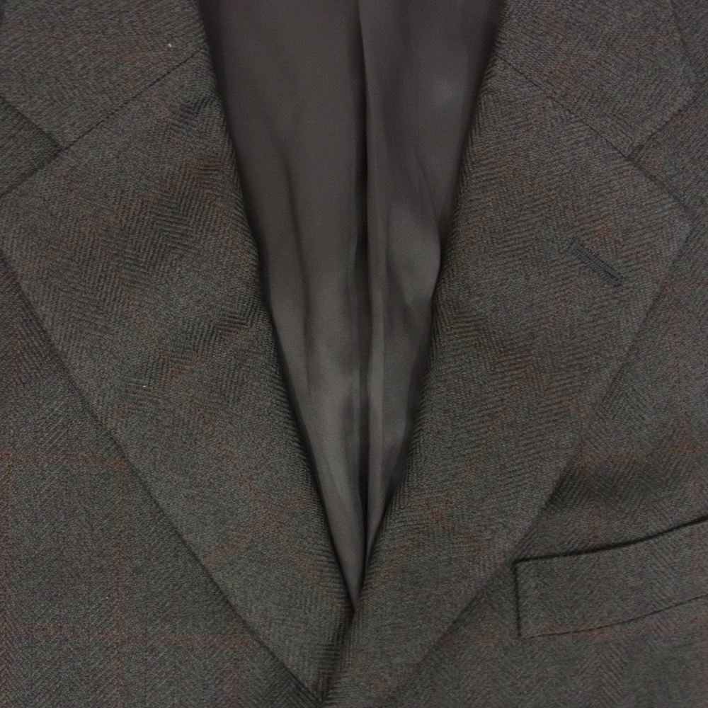 Aquascutum アクアスキュータム 6001422 シルク ジャケット グレー チェック 92A5 ※ネーム刺?あり グレー系【極上美品】【中古】