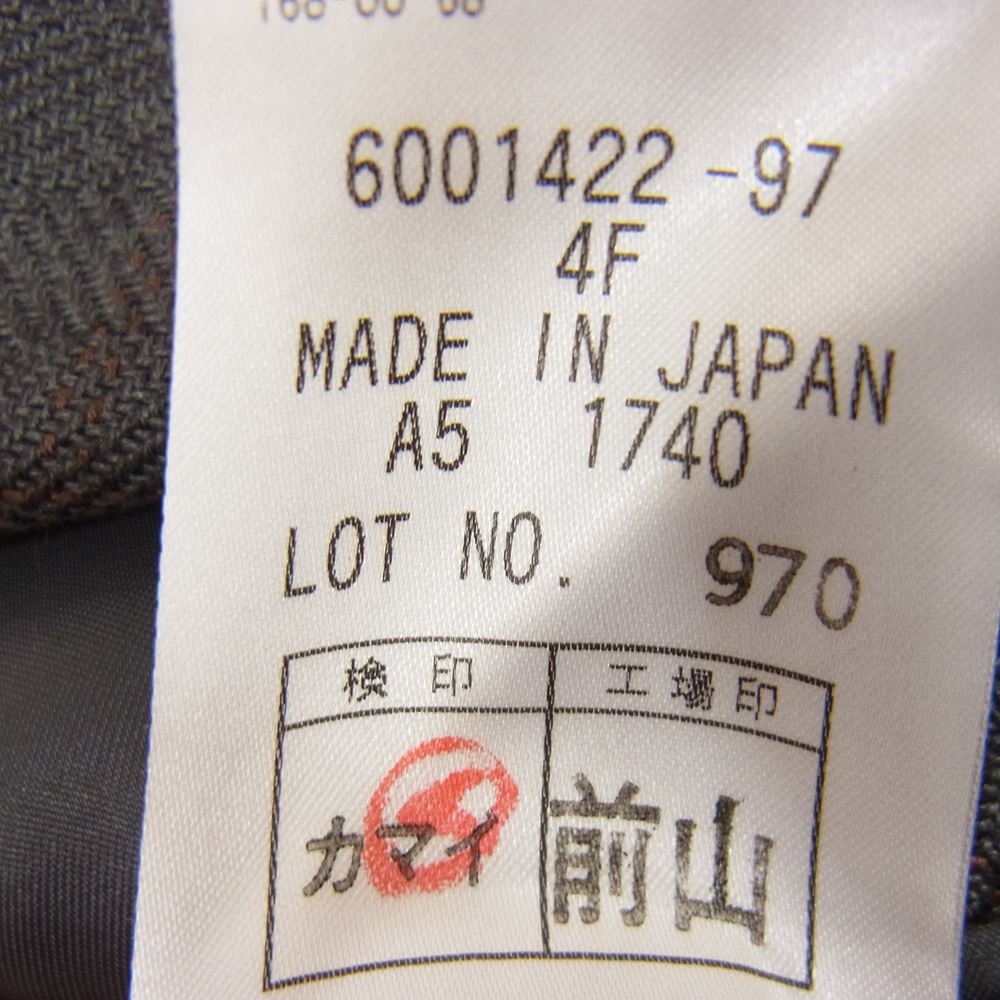 Aquascutum アクアスキュータム 6001422 シルク ジャケット グレー チェック 92A5 ※ネーム刺?あり グレー系【極上美品】【中古】