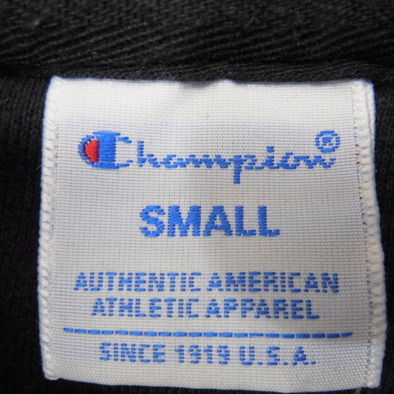 Champion チャンピオン ATMOS NYC LABORATORY アトモス ニューヨーク ラボラトリー ロゴ刺繍 プルオーバー パーカー ブラック系 S【中古】