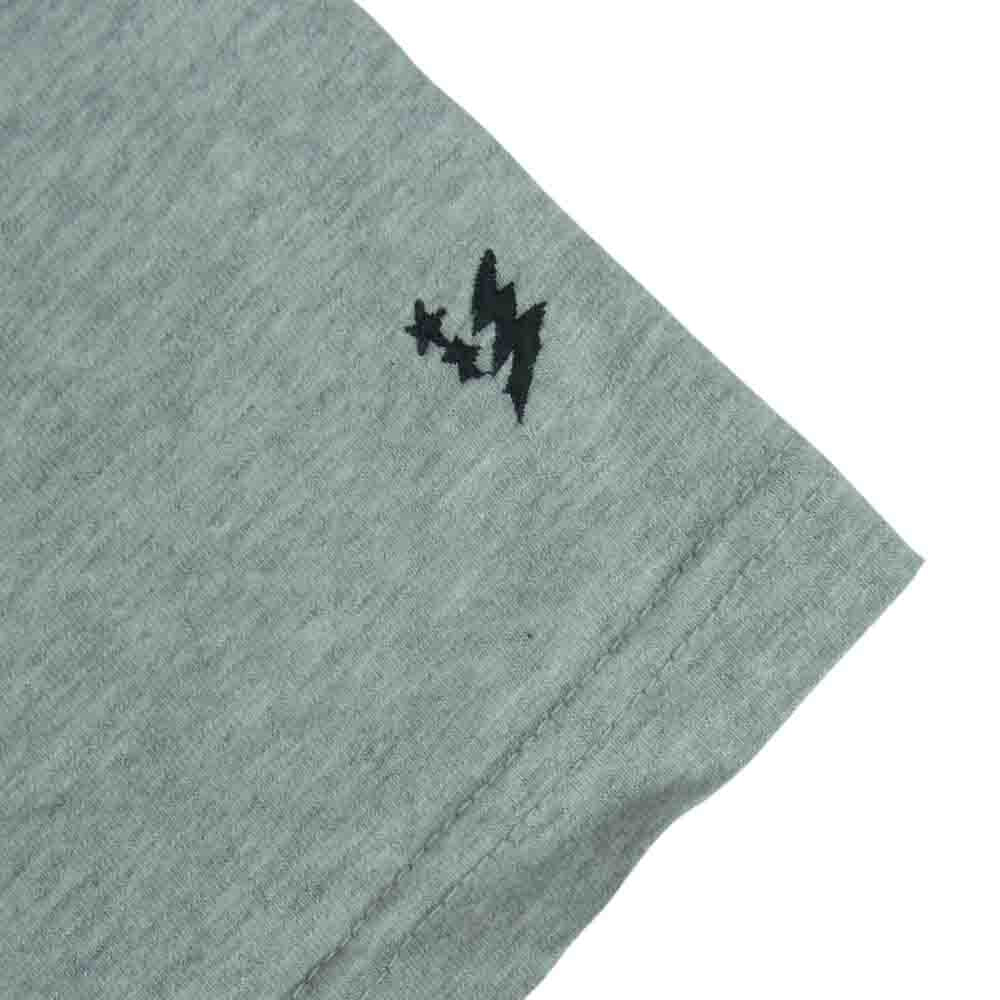 WTAPS ダブルタップス MILSPEC ロゴ ポケット付き プリント 半袖 Tシャツ コットン 日本製 グレー系 3【中古】