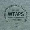 WTAPS ダブルタップス 16SS BRACKET / TEE. SS SPOT ITEM スポット ロゴプリント 半袖 Tシャツ 日本製 グレー系 3【中古】