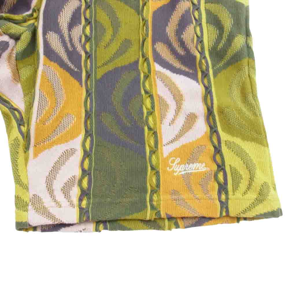 Supreme シュプリーム 22SS  Abstract Textured Knit Short アブストラクト テクスチャ ニット ショーツ ショート パンツ マルチカラー系 L【美品】【中古】