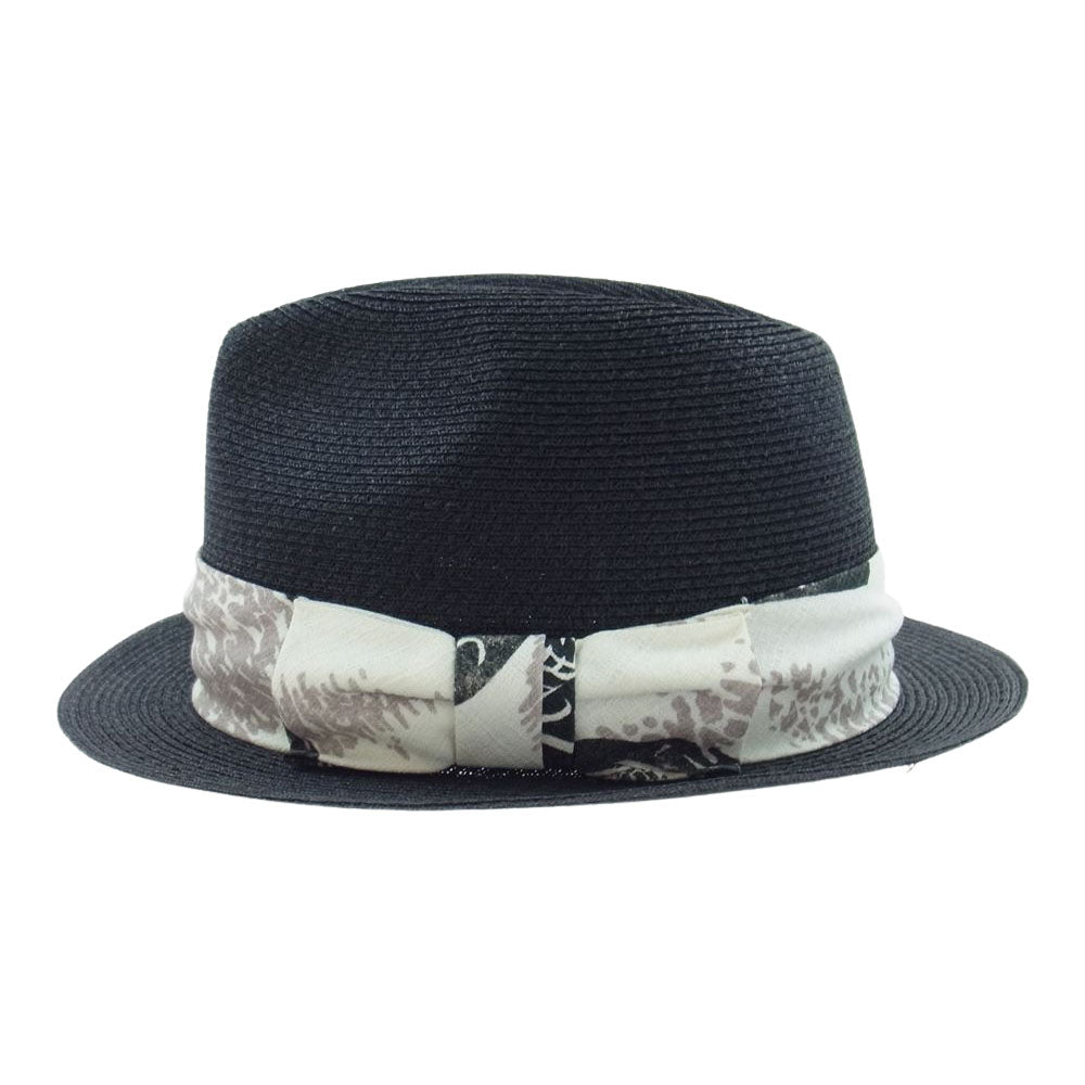 GLADHAND & Co. グラッドハンド ラフィア 麦わら 中折れ ハット ダークグレー系 M【中古】