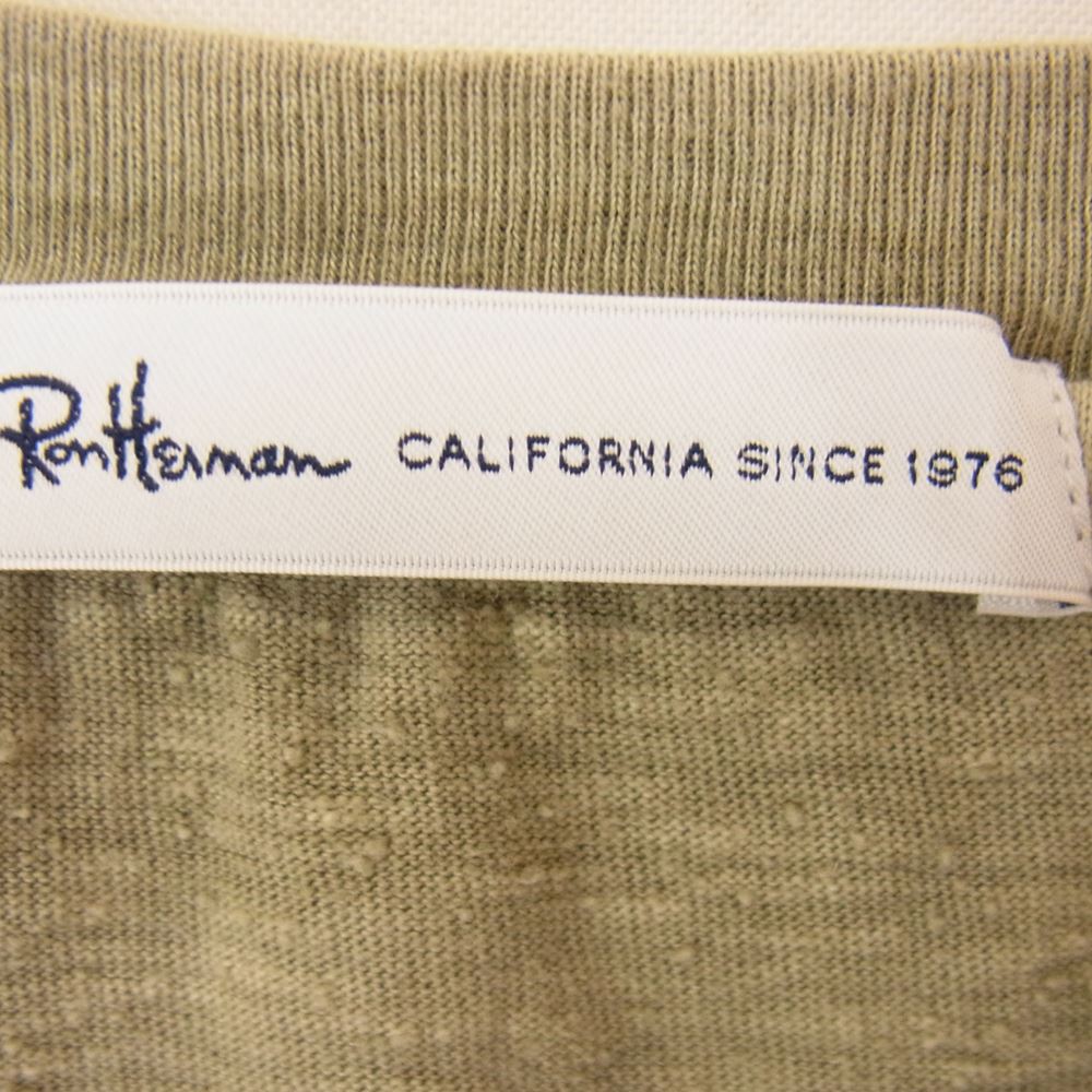 Ron Herman ロンハーマン クルーネック 半袖 TEE Tシャツ カーキ モスグリーン系 M【中古】