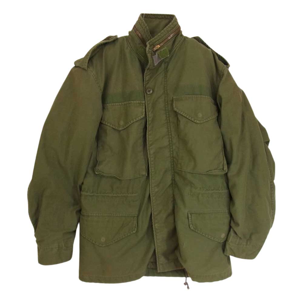 ユーエス アーミー 70's M-65 Field Jacket 3rd Model 実物 アメリカ軍 ミリタリー ジャケット サードモデル オリーブ カーキ系 サイズ表記無【中古】