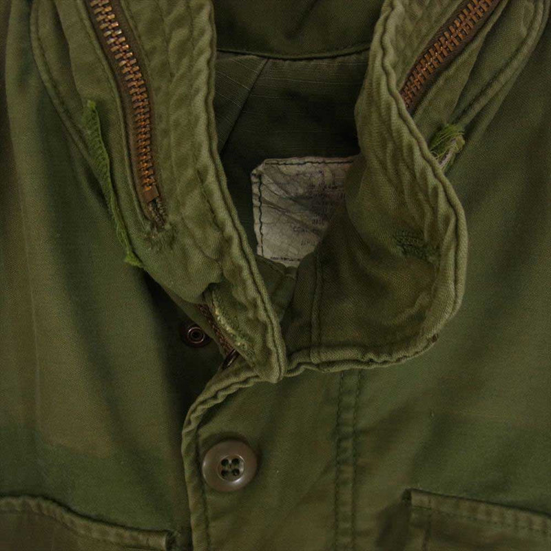ユーエス アーミー 70's M-65 Field Jacket 3rd Model 実物 アメリカ軍 ミリタリー ジャケット サードモデル オリーブ カーキ系 サイズ表記無【中古】