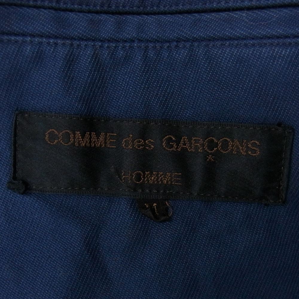 COMME des GARCONS HOMME コムデギャルソンオム AD1995 HJ-10035M 90s ヴィンテージ 砂加工 3ボタン コットン テーラード ジャケット ネイビー系 M【中古】