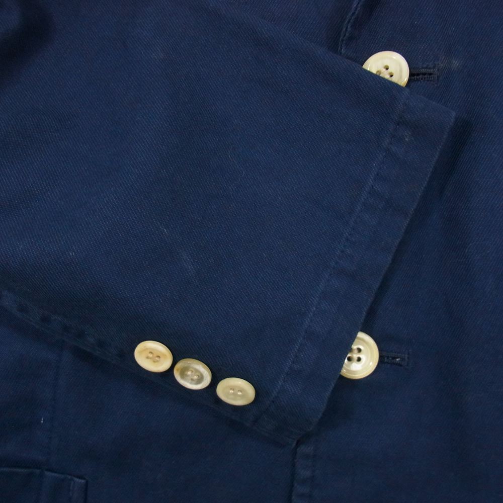 COMME des GARCONS HOMME コムデギャルソンオム AD1995 HJ-10035M 90s ヴィンテージ 砂加工 3ボタン コットン テーラード ジャケット ネイビー系 M【中古】