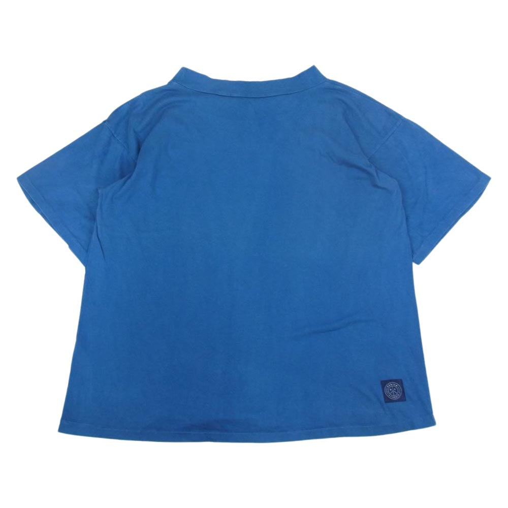 PORTER CLASSIC ポータークラシック HIGH NECK T-SHIRT オーバーサイズ ハイネック Tシャツ インディゴ ブルー系 3【中古】