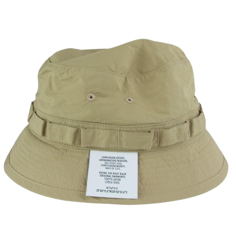 WTAPS ダブルタップス 22SS  221HCDT-HT13 JUNGLE 01 HAT NYCO RIPSTOP CORDURA リップストップ ナイロン ハット 帽子 ベージュ系 2【中古】