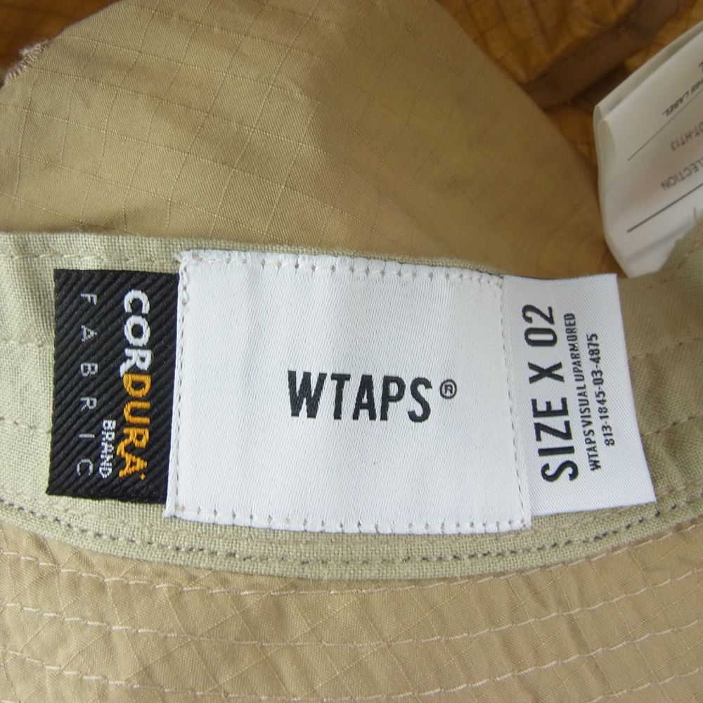 WTAPS ダブルタップス 22SS  221HCDT-HT13 JUNGLE 01 HAT NYCO RIPSTOP CORDURA リップストップ ナイロン ハット 帽子 ベージュ系 2【中古】