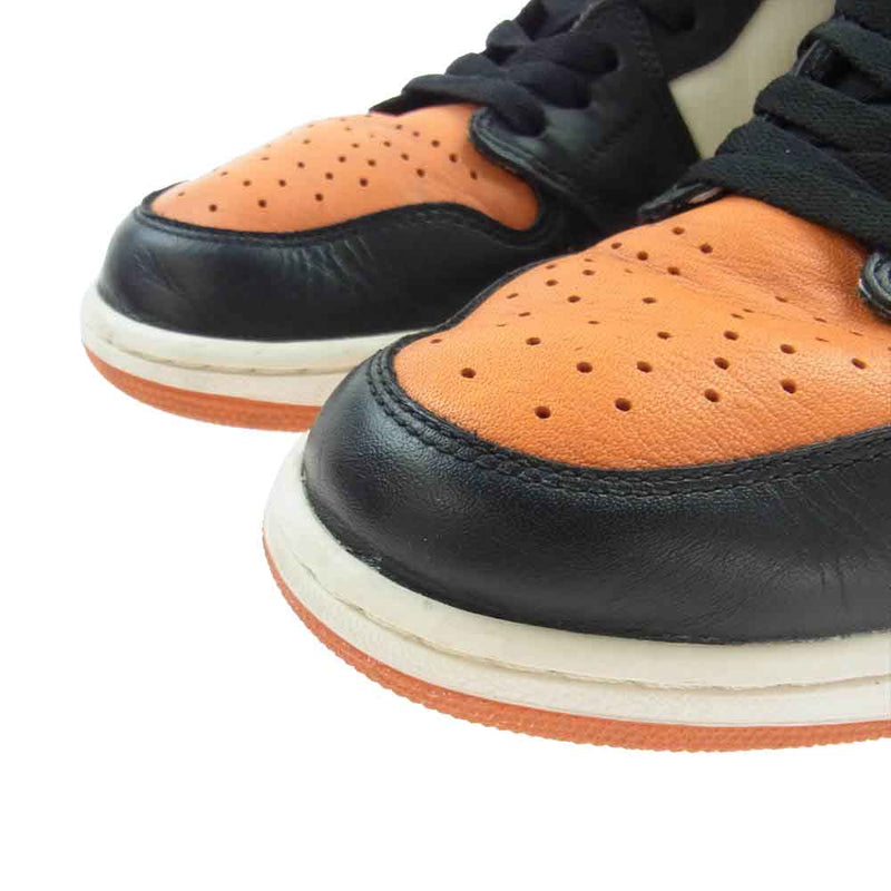 NIKE ナイキ 555088-005 Air Jordan 1 Retro High OG Shattered Backboard エアジョーダン1 レトロ ハイ OG シャッタード バックボード オレンジ系 ブラック系 29cm【美品】【中古】