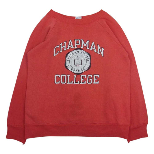 Champion チャンピオン 80年代 トリコタグ カレッジ プリント スウェット レッド系 S【中古】