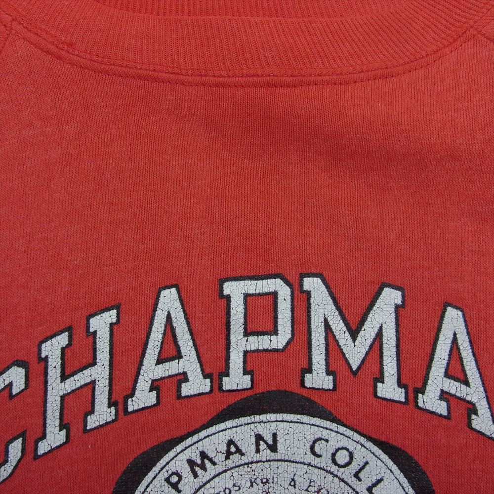 Champion チャンピオン 80年代 トリコタグ カレッジ プリント スウェット レッド系 S【中古】