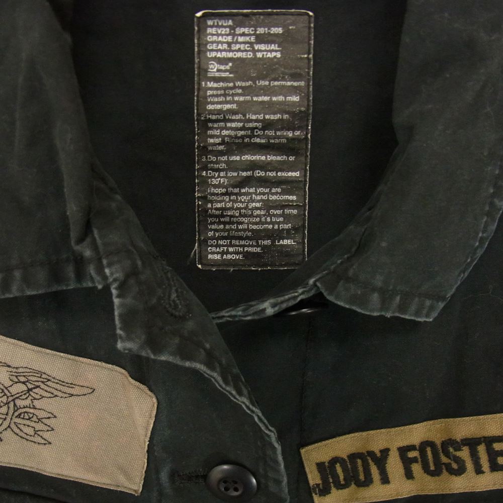 WTAPS ダブルタップス TSDT-SHW01　 BDU ミリタリー シャツ ジャケット  ブラック系 サイズ表記無【中古】