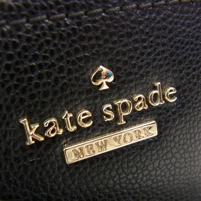 Kate Spade ケイトスペード レザー ショルダー バッグ ブラック系【中古】