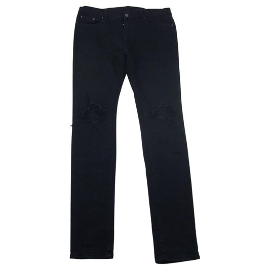 ミニマル ダメージ ブラック デニム パンツ ブラック系 34【中古】