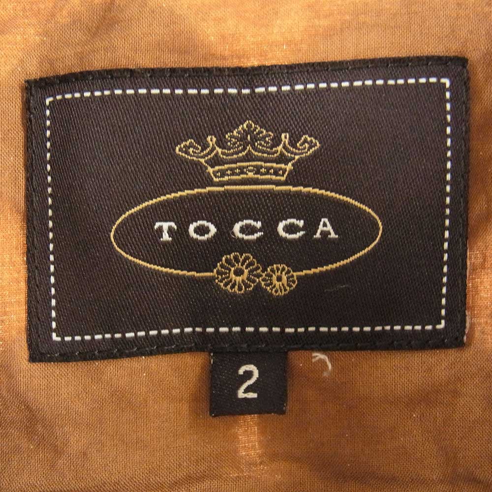TOCCA トッカ COTC-HM-1001 生成 キナリ ドット総柄 ベルテッド トレンチコート ライトブラウン系 グレー系 ブラウン系 ２【中古】