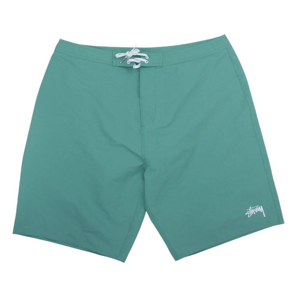 STUSSY ステューシー ロゴプリント ショーツ ハーフパンツ グリーン系 34【中古】