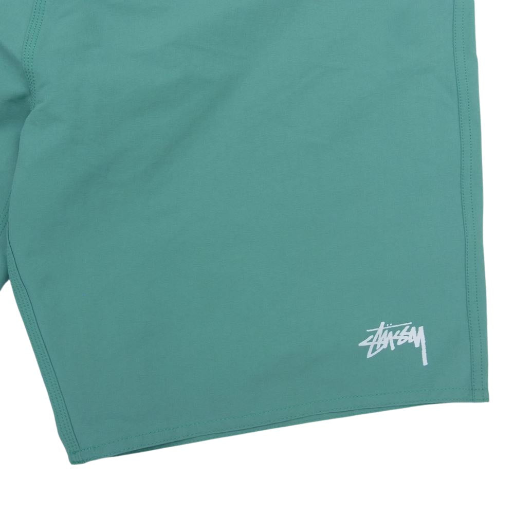 STUSSY ステューシー ロゴプリント ショーツ ハーフパンツ グリーン系 34【中古】