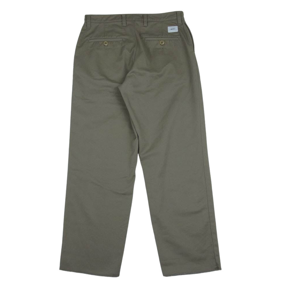 WTAPS ダブルタップス 19AW 192WVDT-PTM06 KHAKI TROUSERS COPO TWILL ツイル カーキ トラウザー チノパンツ ベージュ系 2【中古】
