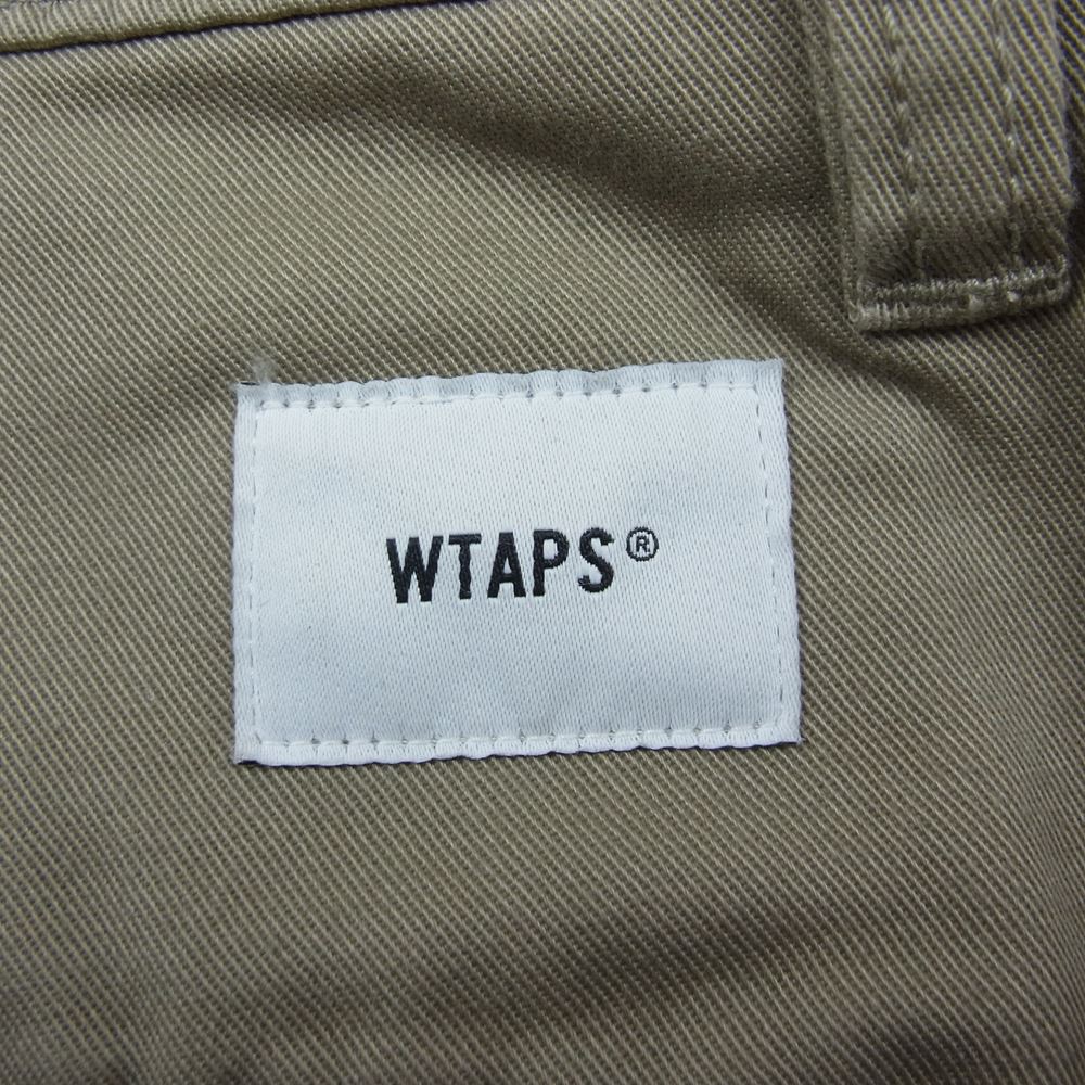 WTAPS ダブルタップス 19AW 192WVDT-PTM06 KHAKI TROUSERS COPO TWILL ツイル カーキ トラウザー チノパンツ ベージュ系 2【中古】