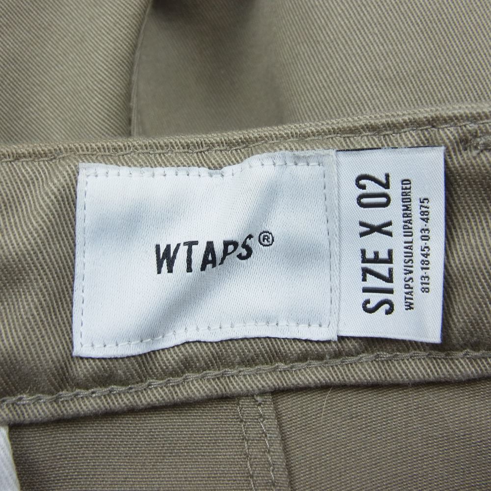 WTAPS ダブルタップス 19AW 192WVDT-PTM06 KHAKI TROUSERS COPO TWILL ツイル カーキ トラウザー チノパンツ ベージュ系 2【中古】