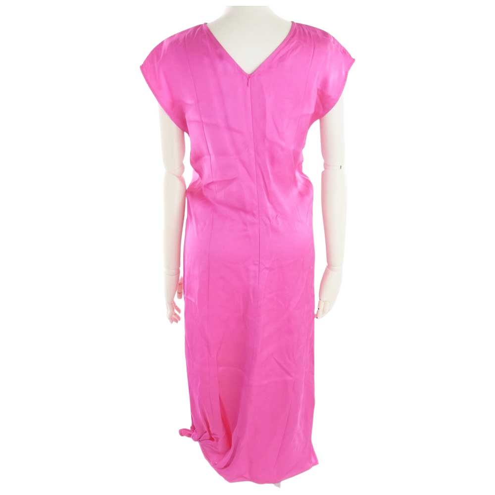 HELMUT LANG ヘルムートラング TWISTED FRONT SATIN DRESS ツイスト フロント サテン ドレス ピンク系 2【極上美品】【中古】