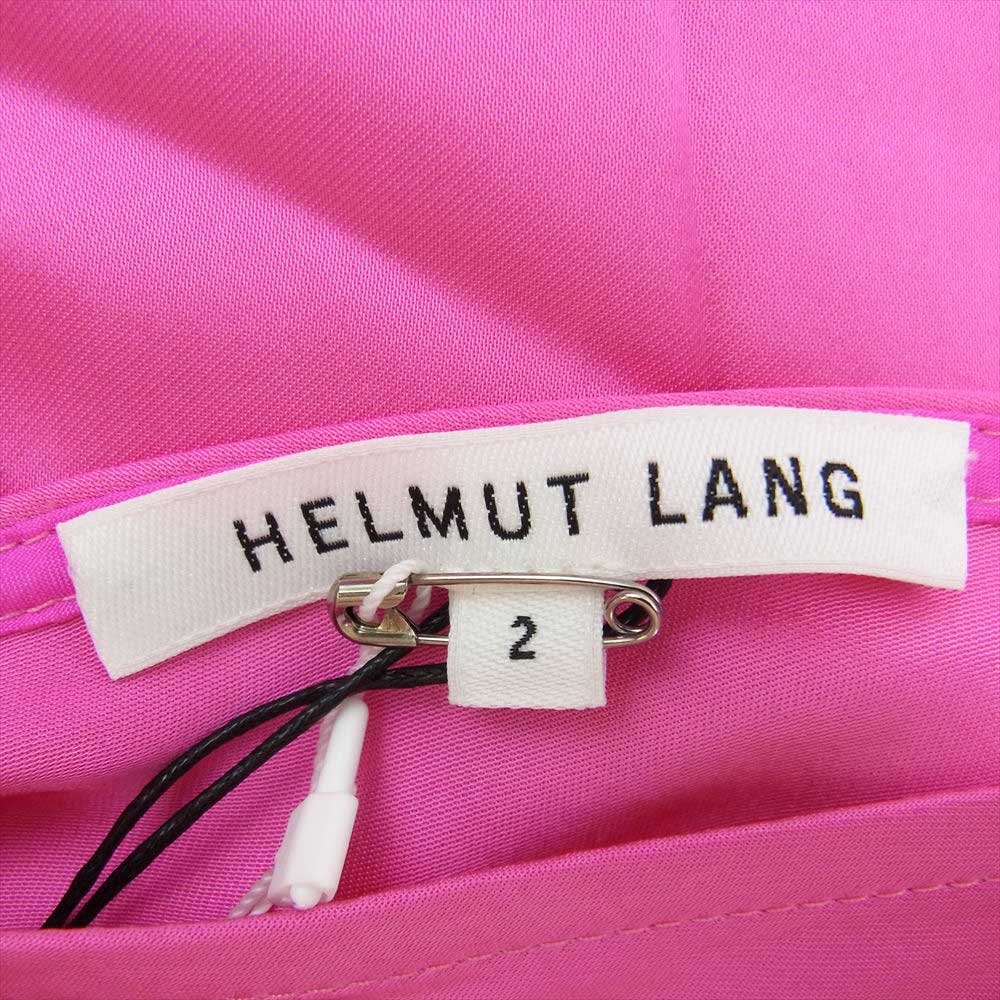 HELMUT LANG ヘルムートラング TWISTED FRONT SATIN DRESS ツイスト フロント サテン ドレス ピンク系 2【極上美品】【中古】