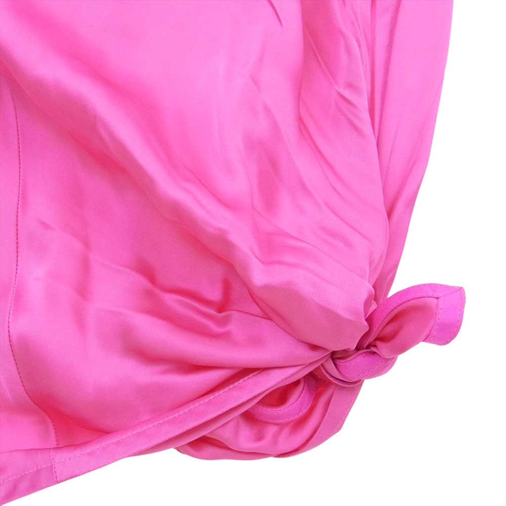 HELMUT LANG ヘルムートラング TWISTED FRONT SATIN DRESS ツイスト フロント サテン ドレス ピンク系 2【極上美品】【中古】