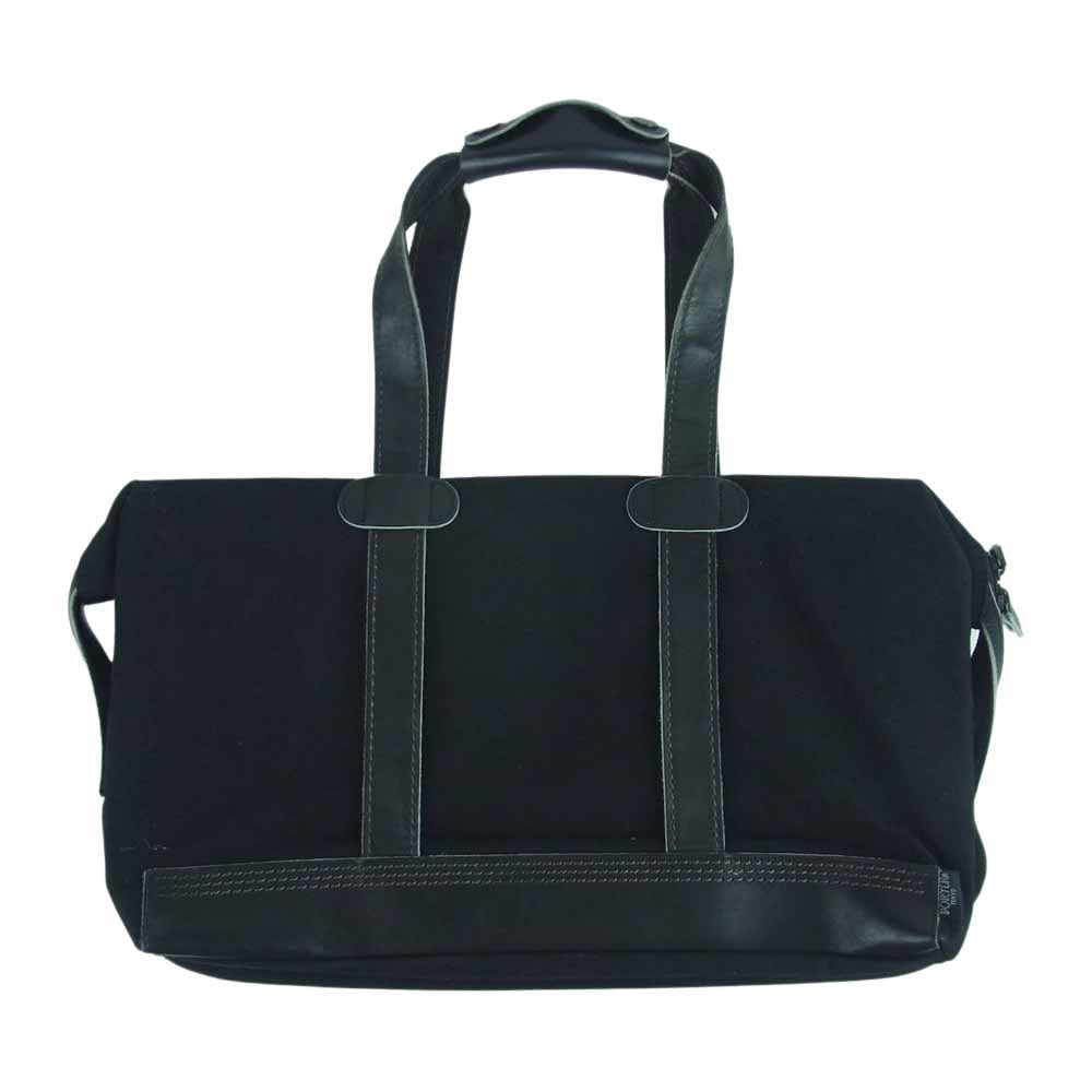 PORTER ポーター RIGBY レザー キャンバス トート バッグ 日本製 ブラック系【中古】