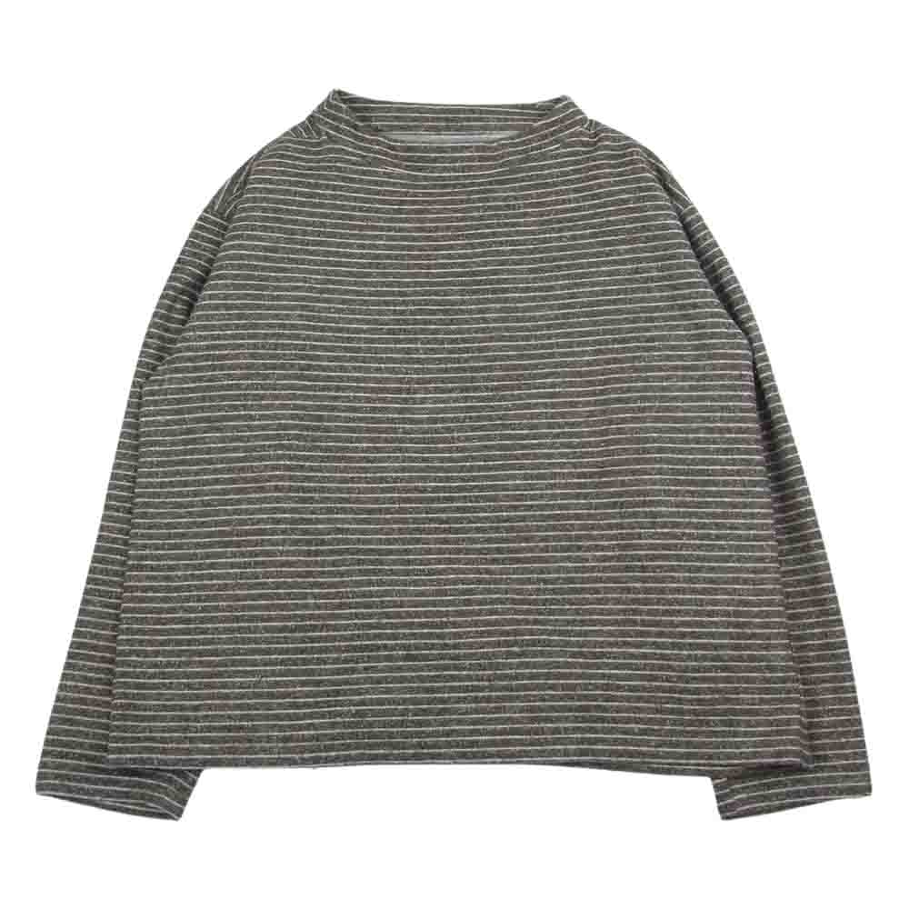 バラストアーク BA06-T002 NEP BORDER PULL OVER ネップ プルオーバ― カットソー 長袖 tシャツ ブラウン系 L【中古】