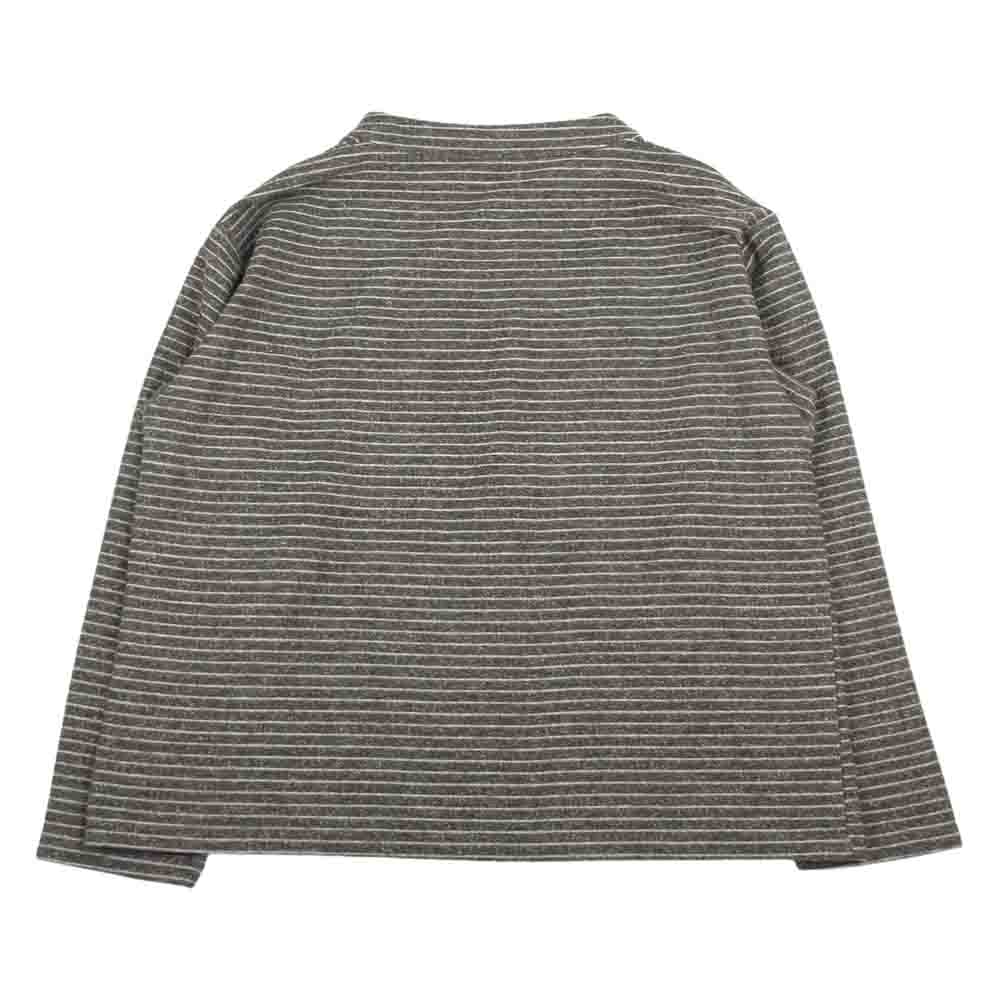 バラストアーク BA06-T002 NEP BORDER PULL OVER ネップ プルオーバ― カットソー 長袖 tシャツ ブラウン系 L【中古】