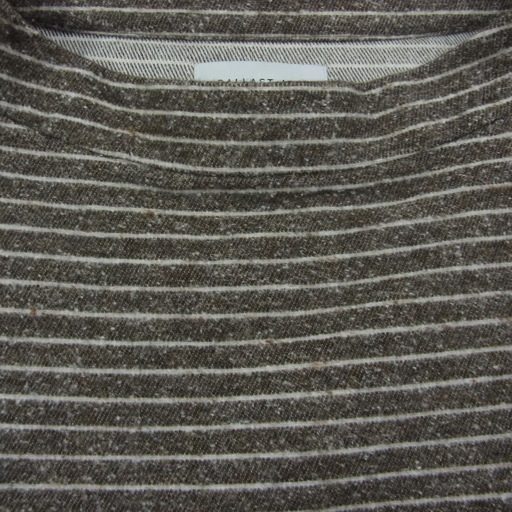 バラストアーク BA06-T002 NEP BORDER PULL OVER ネップ プルオーバ― カットソー 長袖 tシャツ ブラウン系 L【中古】