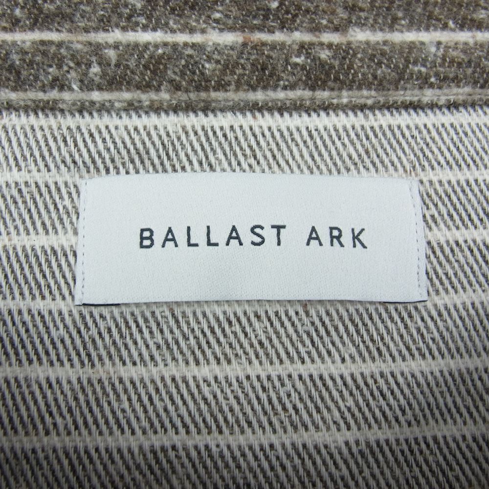 バラストアーク BA06-T002 NEP BORDER PULL OVER ネップ プルオーバ― カットソー 長袖 tシャツ ブラウン系 L【中古】