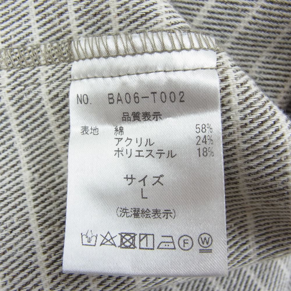 バラストアーク BA06-T002 NEP BORDER PULL OVER ネップ プルオーバ― カットソー 長袖 tシャツ ブラウン系 L【中古】